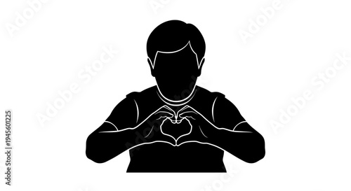 Person Making Heart Shape with Hands.