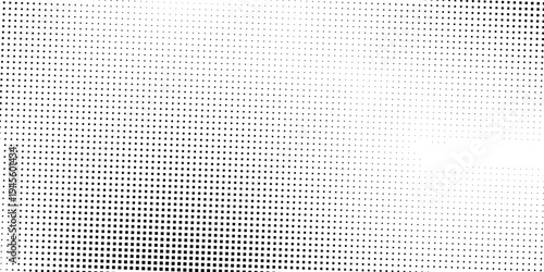 Rectangle wave halftone gradient background. Faded grit noise texture. White and black sand abstract