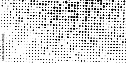 Abstract dotted wave halftone gradient background. Faded grit noise texture. White and black sand simple abstract modern