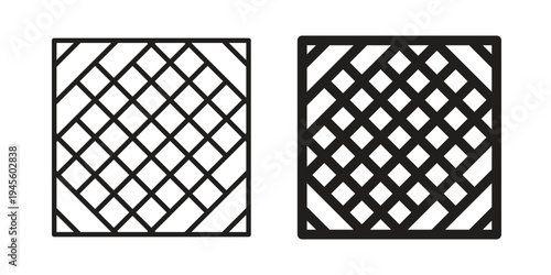Mosquito net icon vector pack. Thin linear and black flat style.