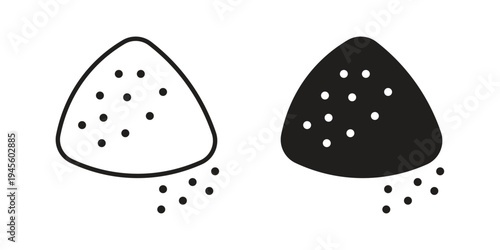 Mound icon vector pack. Thin linear and black flat style.
