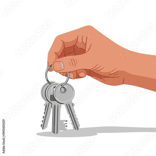 Hand Holding a Bunch of Metal Keys