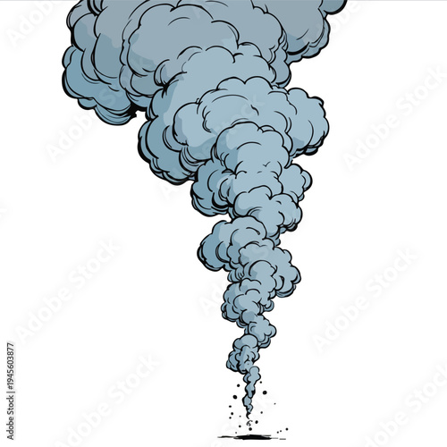 Cartoon illustration of a smoke cloud.