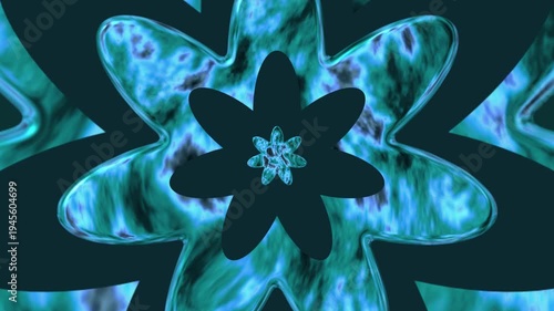 Abstract floral loop animation. Holiday vj background.