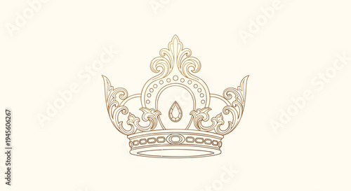 Golden crown icon vector royalty-free