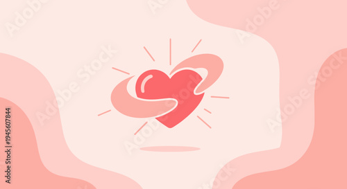 Caring Hands Embracing Heart Symbol, Love and Kindness Concept