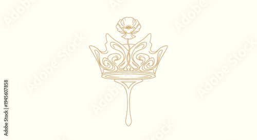 Golden crown icon vector