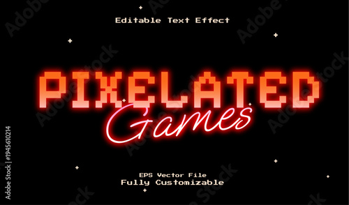 Pixelated Games Retro Title Text Effect