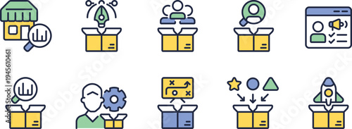 Illustrations of various software and application delivery concepts