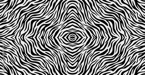 Black and white zebra pattern background. 