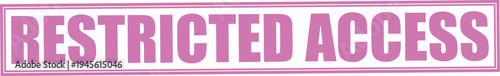 Pink Restricted Access Stamp Vector