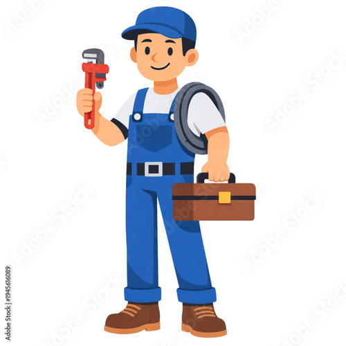 plumber worker vector