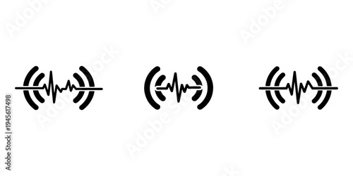 Wireless medical heart rate monitoring with pulse wave and signal transmission, indicating remote healthcare, telemedicine, and digital diagnostics
