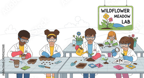 Children's Wildflower Meadow Lab: Planting Seeds for Science Education