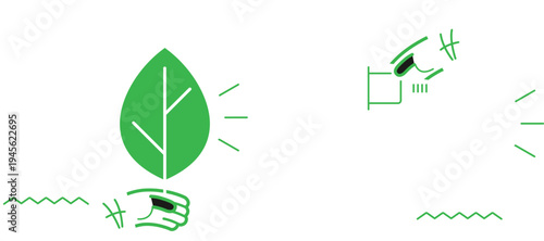 Illustration of photosynthesis and solar energy conversion process