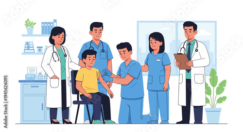 Medical team assisting a patient.