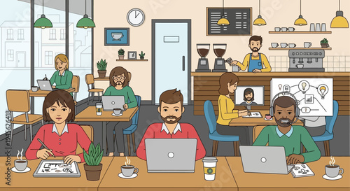 People working on laptops together indoors.