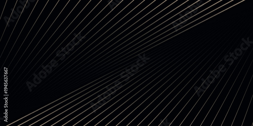 Dark abstract background with elegant gold striped pattern. Luxurious design with minimalist line style. Vector VOL. 3