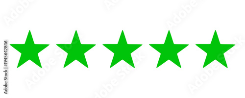 Five-star vector illustration. Five-star vector for product rating reviews on the marketplace.