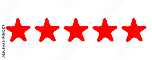 Five-star vector illustration. Five-star vector for product rating reviews on the marketplace.