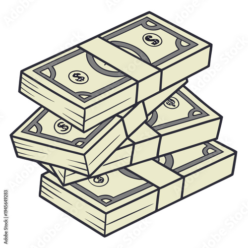 Stack of american one hundred dollar bills