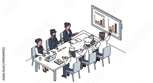 Diverse Team Analyzing Business Data in a Meeting.