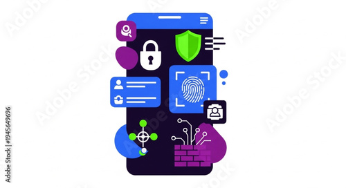 Mobile Security and Data Protection Concept on Smartphone.