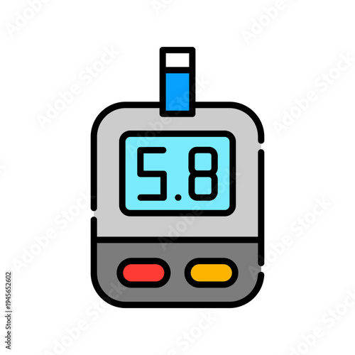 Blood Glucose Icon Professional UI Symbol for Diabetes Monitoring,