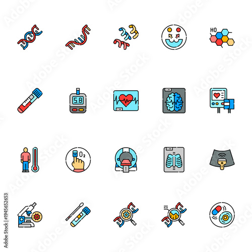 Biomarkers Icon Professional UI Symbol for Biological Indicators,