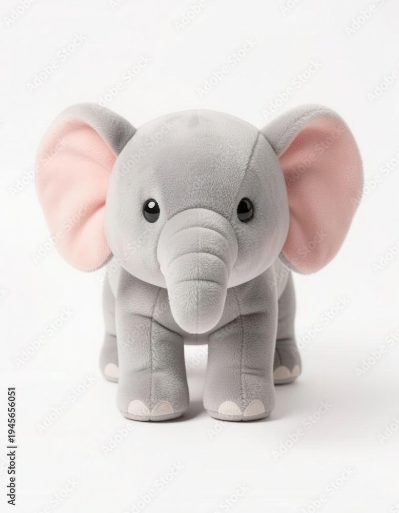 Obraz premium Children's plush toy in the shape of an elephant. Children's toys in the form of animals