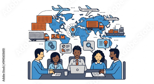 Global Business Meeting - International Trade and Logistics Discussion.