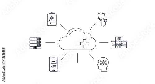 Cloud-Based Healthcare System Connecting Medical Data and Resources.