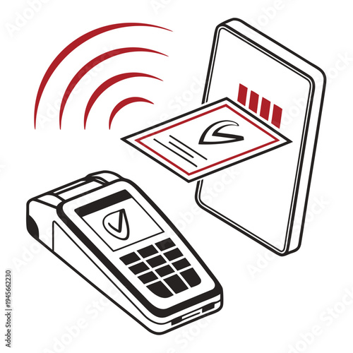 Mobile payment with wireless technology and payment terminal contactless payment