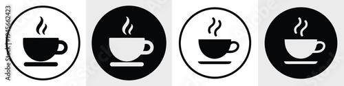 Set of Steaming Coffee Cup Icons