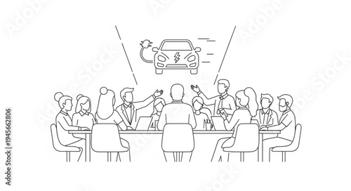 Conference Room Meeting with Presentation and Engaged Participants.