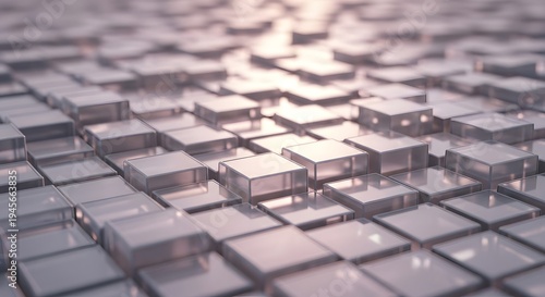 Wallpaper Mural An arrangement of gray cube blocks in a geometric pattern with a shallow depth of field. The image creates an abstract and modern background texture. Torontodigital.ca