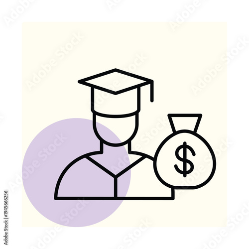 Student Loan vector, pixel perfect, illustrator file 
