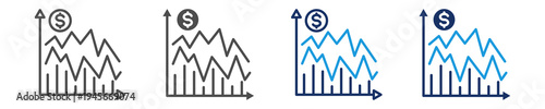 stock market icon set with multi concept
