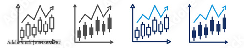 stock indices icon set with multi concept