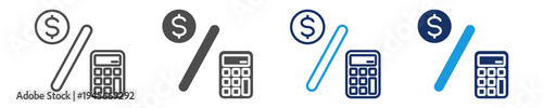price earning ratio icon set with multi concept