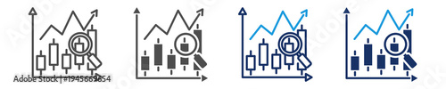 technical analysis icon set with multi concept