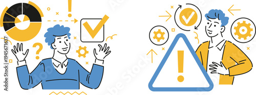 Balancing success and risk in decision making processes illustrated by two individuals