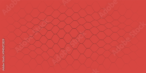 Snake skin background. Seamless pattern of squama, reptile scale. Chinese minimalistic grid art. Serpent surface texture in red and gold colors. Asian geometric ornament