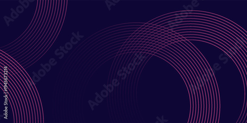 Futuristic abstract background. Glowing circle lines design. Swirl circular lines element. Future technology concept. Horizontal banner template. Suit for cover, banner, website. line circle modern