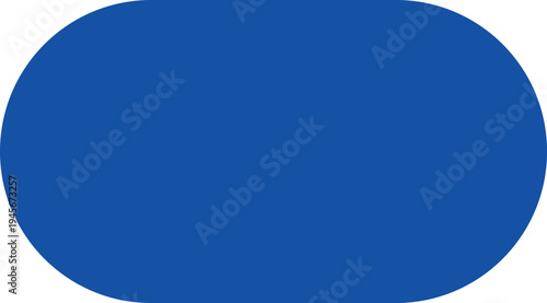 A solid blue oval shape against a plain background