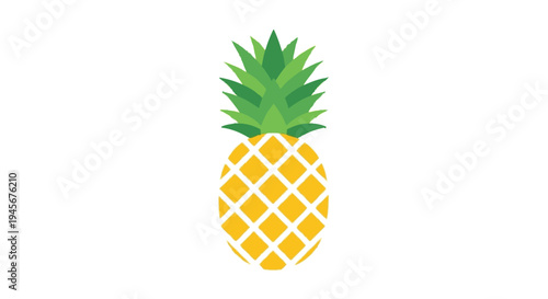 Watercolor Style Pineapple Fruit Illustration.