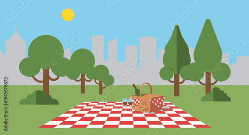 Woman Playing Chess in the Park.