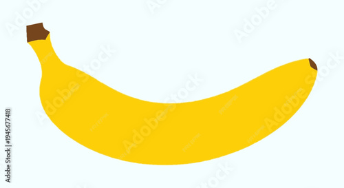 Yellow Banana Fruit on White Background.