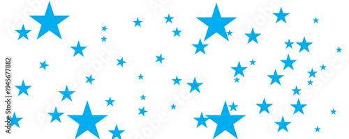 seamless pattern with blue stars shiny glittering on transparent background. Twinkle star vector png confetti pattern. 