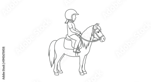 A young rider on horseback depicted in a striking black silhouette